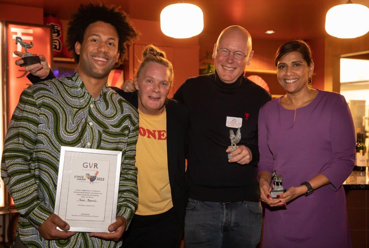 De Hanen van 2023: Miles Momoh, Kyra Roest, Paul Manuel en Patritia Pahladsingh